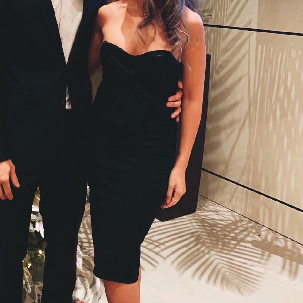 Twist Front Bow Detail Midi Dress